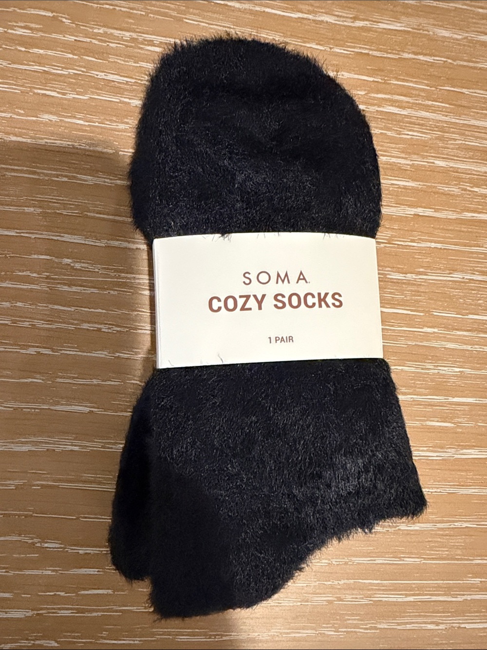 Soma Black Cozy Plush Socks